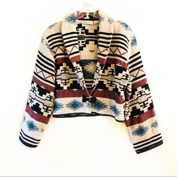 Vintage Jackets & Blazers - Vintage Flashback Southwestern Aztek Jacket Size M